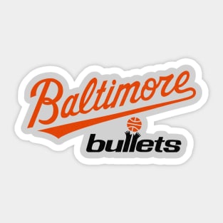 Defunct Baltimore Bullets Basketball Sticker